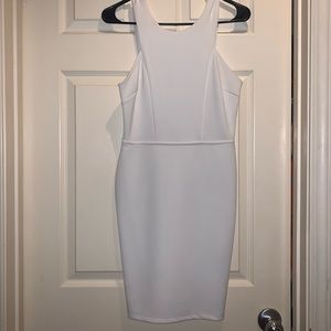 White back cut out dress